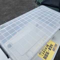 天馬 INLOCK クリア 収納ケース 350M キャスター•蓋付き 全3点あります！　W390 D740 H350 中古品 ③の画像