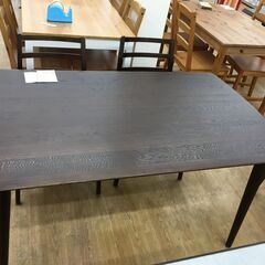 ★ジモティ割あり★ 大塚家具 天然木　２人掛けダイニングセット ダークブラウン W135×D81×H72 クリーニング済み SJ5483