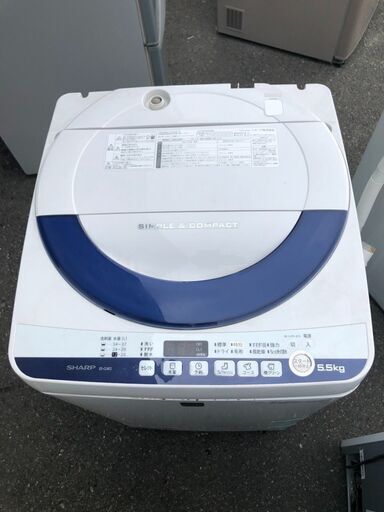 シャープ ５．５ｋｇ全自動洗濯機 ES-G5E2-KB