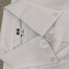 ★未使用品★【ユニクロ】ドライイージーケア スリムフィットシャツ 白/Sの画像