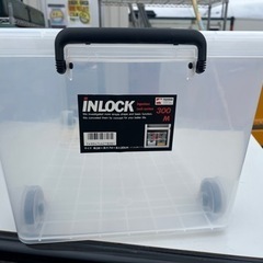 天馬 INLOCK クリア 収納ケース 300M キャスター•蓋付き W390 D740 H300 中古品 ③の画像