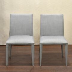 【中直】≪yt1239ジ①≫ 2脚セット あずま工芸 ダイニングチェア Verse Chair/ヴァースチェア ライトグレー おしゃれ/モダン 60405-03+の画像