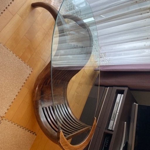 センターガラステーブル