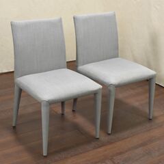 【中直】≪yt1240ジ②≫ 2脚セット あずま工芸 ダイニングチェア Verse Chair/ヴァースチェア ライトグレー おしゃれ/モダン 60405-04の画像