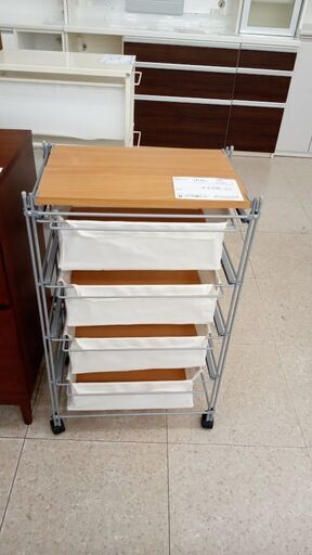 ★ジモティ割あり★  収納ラック ベージュ H85×D35×W53 クリーニング済み TJ5414