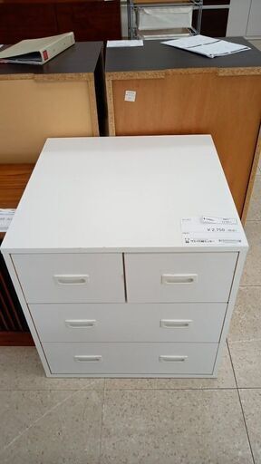 ★ジモティ割あり★  チェスト 白 H62×D60×W60 クリーニング済み TJ5411