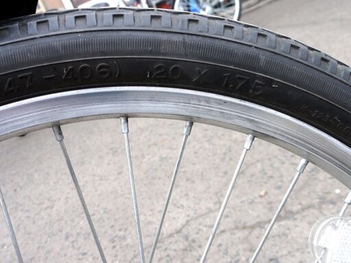 折りたたみ自転車 20インチ 6段変速 ブラック/黒 カギ無し コンパクト 折り畳み チャリ 小型 札幌市 中央区 南12条