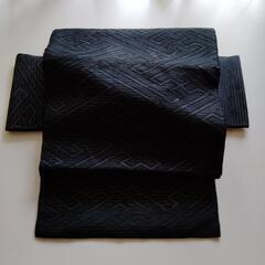 帯　名古屋帯　夏物　黒＋ガラスボウル　食器　2点セット