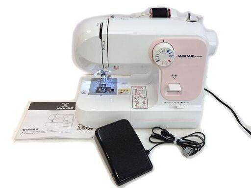 ★ 新札幌 JAGUAR ジャガー N-800WP 電子ミシン フットコントローラー付き ホワイトピンク / No.2483 ★