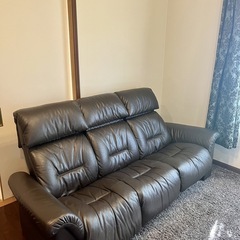 MARUICHI   マルイチセーリング    リクライニング 3人掛けソファ    (ブラウン）の画像