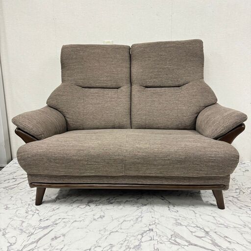 W 17182  NITORI ハイバック 2人掛け布張りソファ   ◆大阪市内・東大阪市他 5,000円以上ご購入で無料配達いたしま