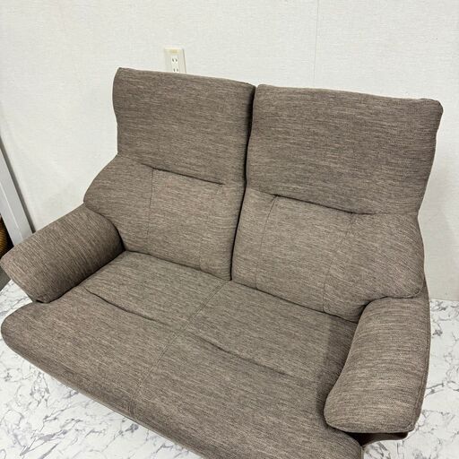 W 17182  NITORI ハイバック 2人掛け布張りソファ   ◆大阪市内・東大阪市他 5,000円以上ご購入で無料配達いたしま