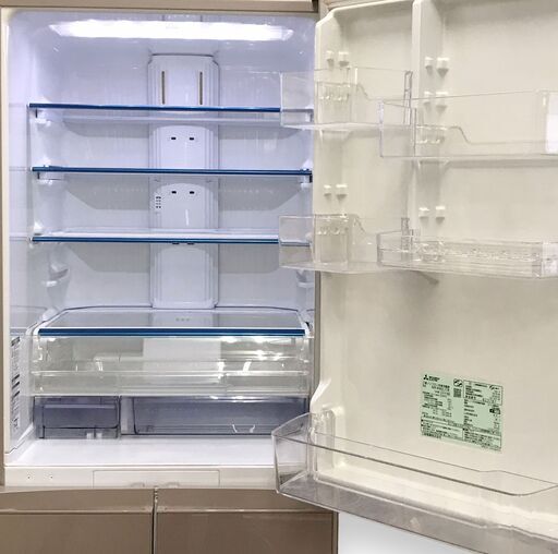 24Y229 ジE MITSUBISHI 三菱 冷凍冷蔵庫 MR-B46C-F 2018年製 右開き 455L 5ドア 中古品