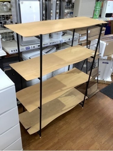 オープン　シェルフ　東谷 JPBー−020A K ナチュラル×ブラック