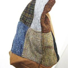 【美品】 3800円購入 ハンドメイドトートバッグ ハンドバック パッチワークデザイン の画像