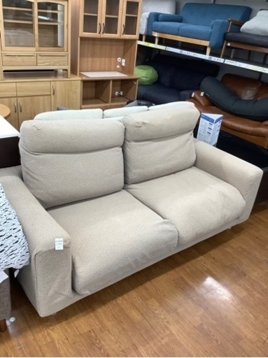2.5人掛けソファー　無印良品　ファブリック　ライトグレー