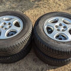 スバル純正アルミホイールとバリ山タイヤ205/70R15　4本セット
