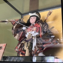 至急！【美品】京都島津 五月人形 クリアケース付き