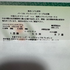 千葉ロッテチケット の画像