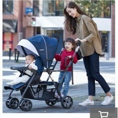 katoji ベビーカー 二人でゴー 二人乗り カトウジ ネイビー 2人でゴー カトージ 二人乗りベビーカー 二人でゴー（ネイビー）