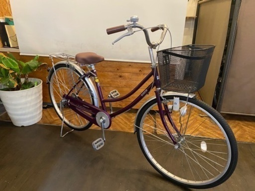 26インチ　自転車　パープル