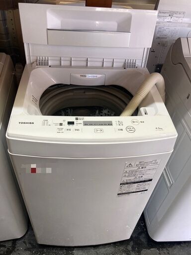 ☆中古￥11,800！TOSHIBA　4.5kg洗濯機　家電　AW-45M7型　幅55㎝ｘ奥行54㎝ｘ高さ94㎝　【BD153】