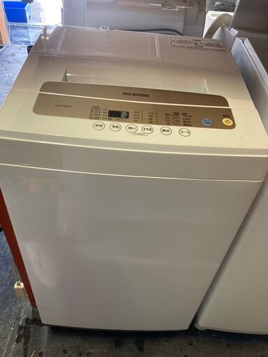☆中古￥11,800！IRIS OHYAMA　5.0kg洗濯機　家電　2021年製　IAW-T502EN型　幅56㎝ｘ奥行52㎝ｘ高さ92㎝　【BD155】
