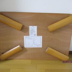 【交渉中】★4月21日まで（値段交渉可）★中古★不二貿易 折りたたみローテーブル 折脚ローテーブル ★ブラウン★の画像