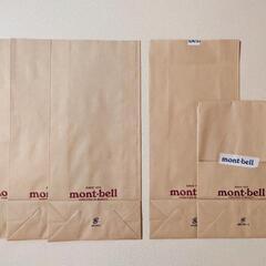 新品 mont-bell モンベル ショップ袋 紙袋 ショッパー 5枚セット 小の画像