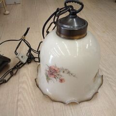希少 薄ガラス  レトロ アンティーク  ペンダントライト 照明器具 