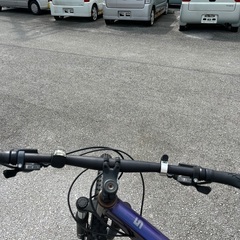 マウンテンバイク　メーカー（トレック）ムラサキ色の画像