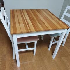 [お譲り決定]家具 ダイニング3点セット　カフェ風 