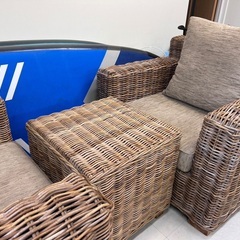 ソファー一式　ラタン　籐　アジアン風ラタンソファーの画像