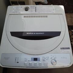 全自動洗濯機  SHARP   4.5kg   2019年製の画像