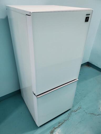 限定1台‼️激安早い者勝ち❗【分解清掃済みでキレイ❗】シャープ　プラズマクラスター搭載　人気のガラスパネル　2ドア冷蔵庫　ホワイト