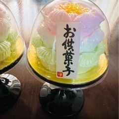 蓮高坏セット 一対入り お供菓子 小さい　２個　
仏菓子 落雁子供用品 ベビー用品 授乳、お食事用品の画像