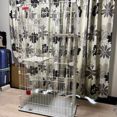 使用期間少なめ　猫 ケージ 2段 大型 猫 ゲージ スリム 猫ケ...