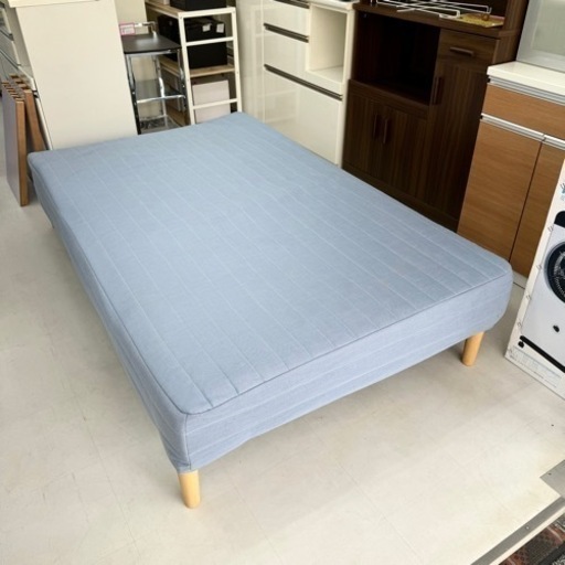 お買い得‼️】ニトリ セミダブルベッド 脚付きマットレス ライトブルー