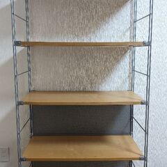 無印良品 ステンレスユニットシェルフ 大 オーク材