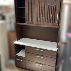 【オシャレ！NITORI 食器棚 120cm幅】配送設置無料♬日...