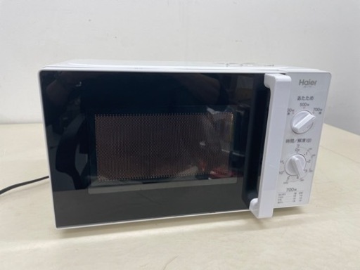 【動作品】Haier ハイアール 電子レンジ JM-17F-50 ホワイト ターンテーブル 家庭用 50Hz専用 東日本 2016年製 現状品