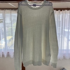 古着 ホワイト ニット ロング Tシャツ