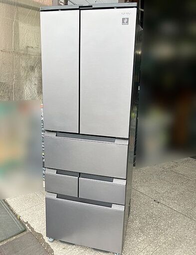 SHARP/シャープ】冷凍冷蔵庫 プラズマクラスター 457L 2022年製/ダークメタル■SJ-MF46J-H