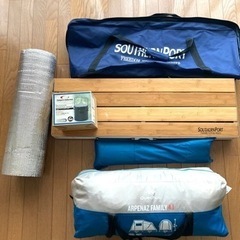 フランス製ケシュアの五人用テントなどキャンプセット