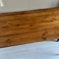 LOWYA [幅140] ダイニングテーブル 単品 異素材MIX スチール脚 無垢材の画像