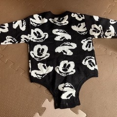 ベビー　ロンパース　ミッキー　ディズニー　futafuta  ニット　70cmの画像