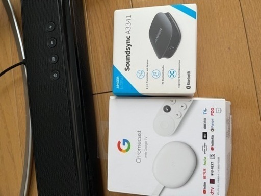 SHARP LC-45W5  Chromecast サウンドバースピーカーほか合計4点