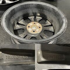 HONDA ホンダ フィット クロスター 純正ホイール 16インチ 4本 6J4HPCD100+45　(MHZ188) クレジットカード QRコード決済可能の画像
