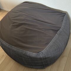 体にフィットするソファ　綿デニム　ヒッコリー　セット幅６５×奥行...