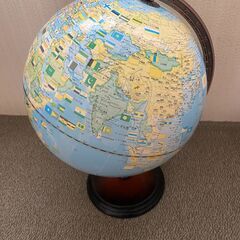 地球儀　国旗付きの画像